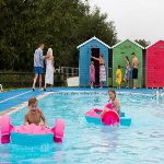 pool beach hut changing rooms