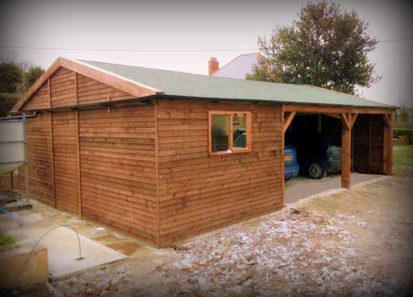 J19-1 double carport with workshop