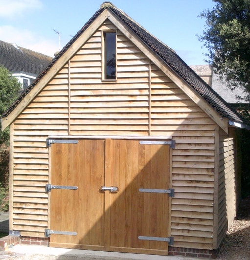 J28-1 oak frame garage