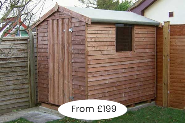 Shiplap pent shed